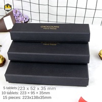 Boîtes en papier chocolaté à couverture rigide avec logo personnalisable (5/10/15) - Emballage rectangulaire artisanal de qualité alimentaire