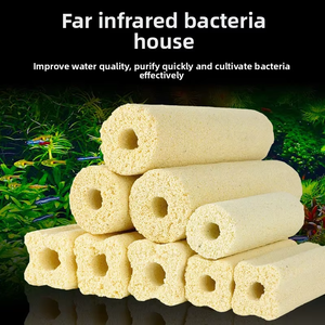 RESUN Blocs filtrants carrés en céramique pour <span class=keywords><strong>aquarium</strong></span>, média biologique écologique pour poissons d'<span class=keywords><strong>eau</strong></span> salée, bassin et <span class=keywords><strong>aquarium</strong></span> biologique 500 ml - Product Image 1