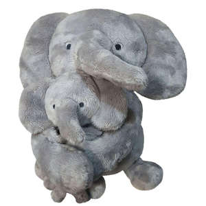 Personnalisé câlin copain éléphant polyester fait porte-biberon Doudou éléphant en gris tous âges - Product Image 2