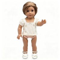 Chaussures de poupée MSYO avec nœud pour poupée de 18 pouces, jolies ballerines Mary Jane pour accessoires de déguisement de poupée de 45 cm