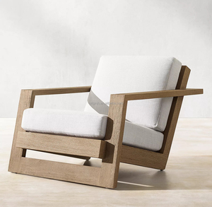 Meubles de patio de <span class=keywords><strong>jardin</strong></span> épaisseur coussins design <span class=keywords><strong>exotique</strong></span> résistant à l'eau sièges extérieurs fabriqués en teck massif chaise longue - Product Image 1