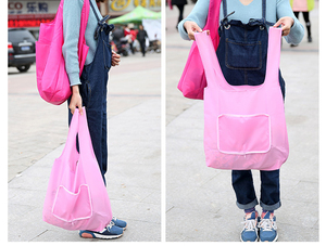 Logo Customized <b>Foldaway</b> Storage Grocery <b>Bag</b> Wallet Eco-friendly Shopping <b>Bag</b> With Zipper - Product Image 3