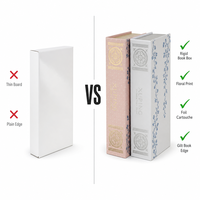 Boîte cadeau magnétique personnalisée style livre, imprimé floral, cartouche en feuille d'aluminium, bord doré, OEM