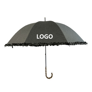 Paraguas de Golf Grande de Doble Uso, Resistente a Tormentas y Lluvia, con Mango Largo de Bambú de 8 Varillas y Logotipo con Impresión UV - Product Image 1