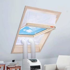 <b>Portable</b> <b>AC</b> Airlock Window Seal for <b>AC</b> <b>Unit</b> Air Conditioner Window Kit White for Roof Window - Product Image 1