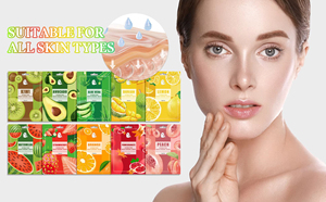 มาส์กหน้าผลไม้ธรรมชาติ บลูเบอร์รี่ ลาเวนเดอร์ ว่านหางจระเข้ กุหลาบ ชาเขียว บำรุงผิวหน้า ช่วยให้ความชุ่มชื้น - Product Image 4