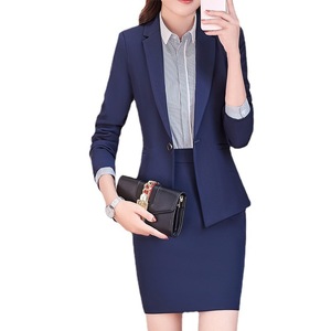 Women's Professional Vest Suit Long Sleeve Polyester Workwear For Office Hotel Beauty Salon Front Desk Staff - Product Image 5