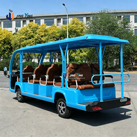 Bus électrique de tourisme à toit ouvert pour 14 passagers, véhicule de transport touristique pour parcs d'attractions et zones panoramiques