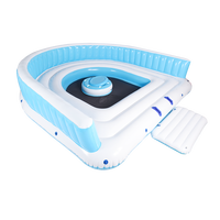 Vente Flash : Île Flottante Gonflable Personnalisée pour 6 Personnes – Bateau de Repos Aquatique en PVC Idéal pour Fêtes au Lac et Piscine