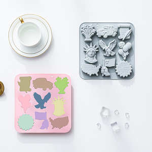 Moldes de Silicona para Pastel con Diseño del Día de la Independencia, Reutilizables, de Grado Alimenticio, Lindos Moldes Magnéticos de Silicona para Chocolate, Dulces y Hielo - Product Image 6