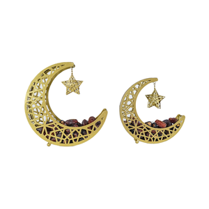 Decoración islámica Luna creciente de madera Regalo Eid y decoración de mesa de Ramadán Suministros únicos de Ramadán - Product Image 4