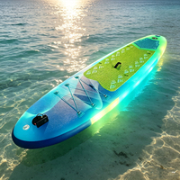Planche à pagaie gonflable lumineuse à LED, écologique, OEM, pour la natation nocturne dans les lacs