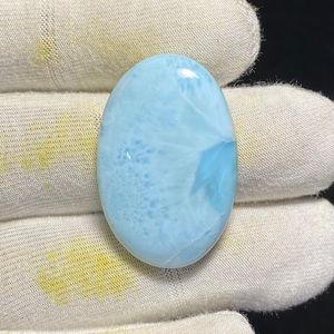 Larimar ธรรมชาติ 100% พลอย Larimar ที่ไม่ซ้ําใครและน่าทึ่งสําหรับเครื่องประดับทําหินทรงกลม Larimar พลอยหลวมขายจํานวนมาก - Product Image 2