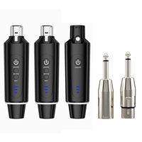 Émetteur et récepteur de microphone sans fil XLR, système de micro sans fil 2,4 G, 2 TX et 1 RX, portée de 160 pieds