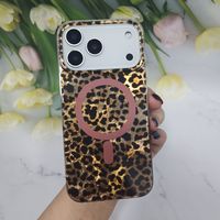 Étui de téléphone portable magnétique en TPU+PC Leopard pour 6 7 X XS 11 12 13 14 15 16 17 Pro Max pour Oppo Vivo Samsung A04 A16 S26 S24 S23U