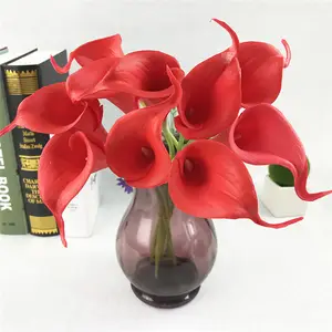 ดอกไม้ประดิษฐ์ระบบสัมผัสของจริง,ดอกคาลลาลิลลี่สีที่แตกต่างกันสำหรับจำหน่ายของตกแต่งบ้าน