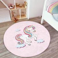 Tapis de chambre d'enfant licorne rose doux tapis de sol antidérapant tapis de salon imprimé personnalisé et tapis