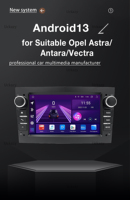 Radio para Auto Android 14 de 8 Núcleos y 64GB, 2DIN, GPS, OBD2, Amplificador, Pantalla LCD, Transmisor FM, Reproductor de CD RGB, Mirror Link, Pantalla Táctil HD de 7 Pulgadas