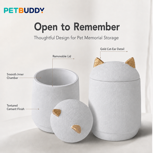Pink Resin Pet Memorial <b>Urn</b> <b>Cat</b> Ear Keepsake Jar Shatter Resistant Waterproof Ash Container for <b>Cats</b> and Dogs - Product Image 5