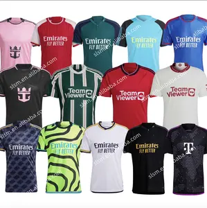 재고 도매 Thaiquality 통기성 빠른 건조 2024-25 시즌 셔츠 새로운 축구 유니폼 Futbol 빈티지 축구 저지