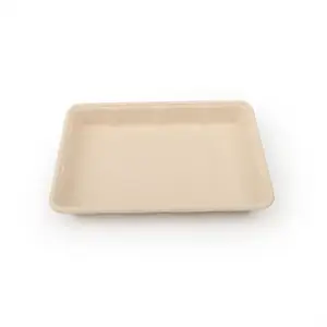 Cheap Sustainable Serving Bamboo Pulp Disposable Big Size Trays Perfect for Eco-Friendly Events disposable dumpling plate