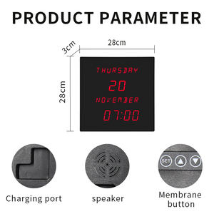 Cheetie Cp38 Mất Trí Nhớ Mất Trí Nhớ Lịch LED Bàn Bảng Kỹ Thuật Số Lịch Ngày Đồng Hồ - Product Image 3