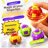 Juguete Antiestrés Giratorio de Plástico con Botón, Fidget Spinner para Oficina, Juguete Educativo y Divertido, Regalo