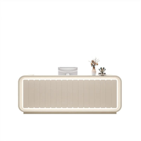 Bureau d'accueil moderne et durable pour salle de sport et salon de beauté avec couleur personnalisable et matériau en bois HDF