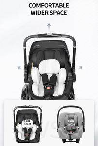 Poussette Trône Bébé Rose Portable de Haute Qualité Style Français Luxe 4-en-1 Pliable Design Compact avec Siège Auto Directement de Chine - Product Image 5