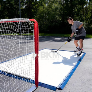 Dalles de sol synthétiques pour <span class=keywords><strong>patinoire</strong></span> de hockey sur glace en UHMWPE autolubrifiantes de 15 mm et 20 mm - Product Image 4