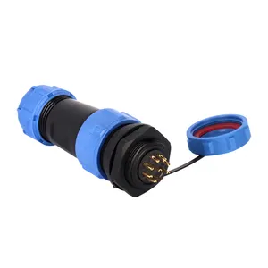 WZUMER SP21 Wasserdichtes Kabel IP68 12-polige Kabelst ecker Stecker/Buchse Rück mutter/Flansch/Docking SP-Serie