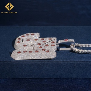 Hip Pop Moissanite Jewelry <b>Iced</b> <b>Out</b> Pendant 925 Silver Moissanite Custom Pendant Sparkling jewelry - Product Image 6