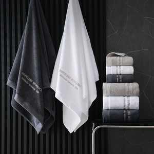 ชุดผ้าขนหนูอาบน้ำผ้าฝ้ายแท้ 35x75 ซม. 70x140 ซม. สีพื้น นุ่มสบายผิว สำหรับใช้ในบ้าน - Product Image 2