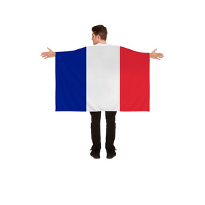 Capa de poliéster hecha a mano personalizada con bandera de 90x150cm, chal con la bandera nacional francesa, suministros para fans, transfronterizo con personalización - Product Image 6