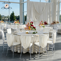 Housse de chaise Chiavari drapée ANNIELU pour mariage, avec draperie et nœud en spandex, pour décoration de fête, banquet et événement
