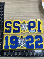 Parches Bordados Grandes de Chenilla con Número de Año de Hermandad Griega Personalizados, Listos para Enviar, para Chaquetas Universitarias y Bolsos