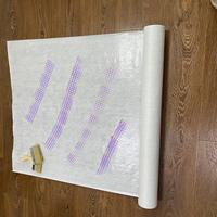 Tissu non tissé auto-adhésif imperméable blanc pour la protection des sols