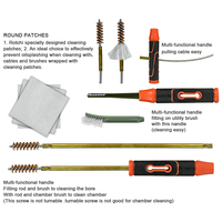 Kit de Nettoyage Universel pour Armes à Feu en Promotion – Accessoires de Tir, Brosses en Laiton, Étui en PVC avec Fermeture Éclair