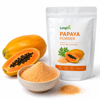 LongBio Natuurlijk Papaya Fruitpoeder Spraygedroogd Carica Papaya Sap Poeder Voedingsmiddelkwaliteit Bulk Ingrediënt voor Drankjes Smoothie Mix