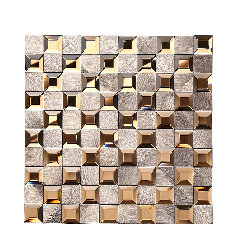 European Luxury Gold Porcelain Glass Mosaic