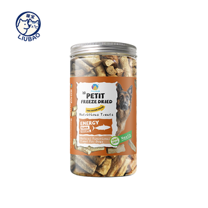 Friandises pour animaux de compagnie biologiques personnalisées en Chine, friandises naturelles riches en protéines, ODM OEM, saumon, thon, seiche, poulet, peau de chien lyophilisée - Product Image 1