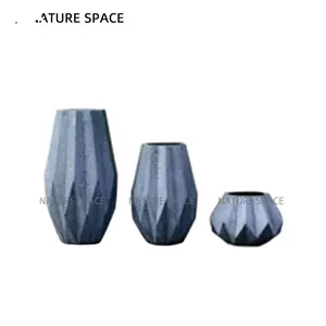 Venda quente Handmade Geométrica Plantador De Fibra De Vidro Vasos Plantadores para interior ao ar livre