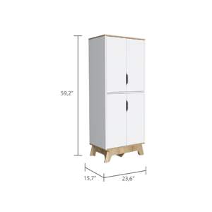 Armoire murale de cuisine DB Yuma 150 avec deux armoires fermées et deux étagères ouvertes - Product Image 3