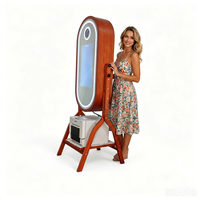 Photomaton vintage en bois de 40 pouces avec écran tactile de 21,5 pouces pour les mariages