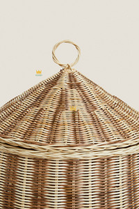 Cestas de Mimbre Hechas a Mano de Estilo Vintage con Diseño de Colección para Decoración del Hogar y Cuarto de Bebés - Product Image 4