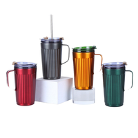 Mug isotherme classique en acier inoxydable pour voiture, avec couvercle, isolation thermique 6-12 heures, compatible eau bouillante, cadeau d'affaires pour les professionnels