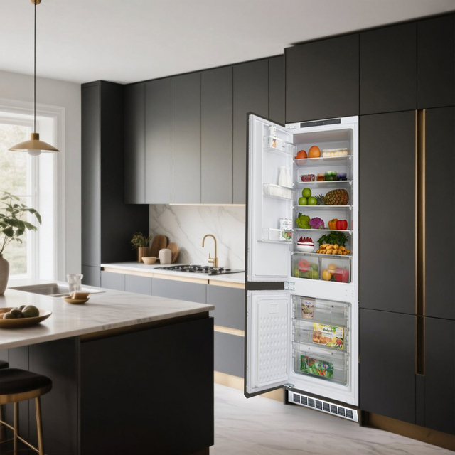 MDRF250WEBI 238L Built-In Frost-Free Refrigerator with Digital Panel Multi Air Flow Fast Cooling Freezer Refrigerator