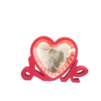 Bingkai Cermin Ajaib LED Bentuk Hati, Bingkai Foto Menyala, Hadiah Cinta Valentine, Dekorasi Meja, Grosir