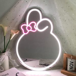 Luces decorativas LED de diseño libre, espejos de maquillaje creativos, <span class=keywords><strong>lentes</strong></span> de relleno Hello CAT, luces de espejo acrílico luces de neón personalizadas - Product Image 5