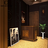 Éclairage LED de luxe, décoration de boutique de cigares, mobilier complet pour magasin, vitrine à cigares en placage de bois, boutique de tabac haut de gamme